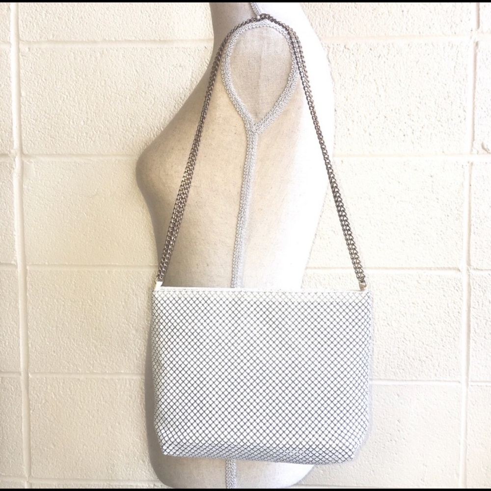 Whiting and Davis White Mesh Bag